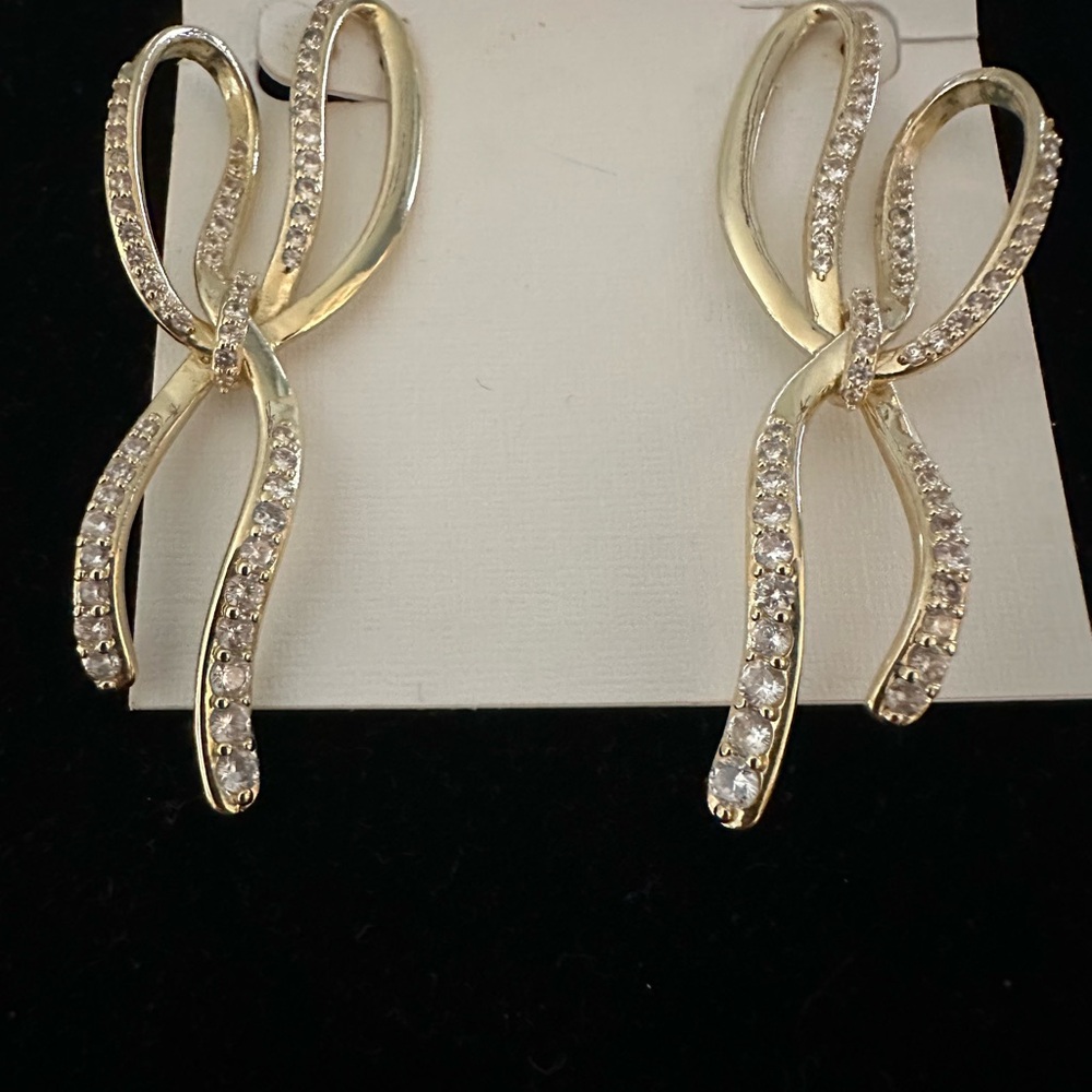 Kendra Scott Gold and Silver Crystal Earrings